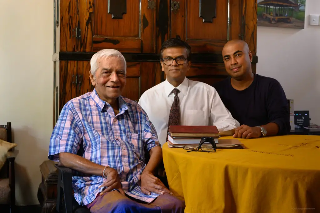 Dr. C G Uragoda, Prof. Saroj Jayasinghe and Dr. Dinil Abeygunawardane